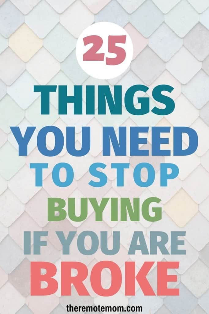 things to stop buying to save money