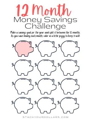 printable money savings challenge printables